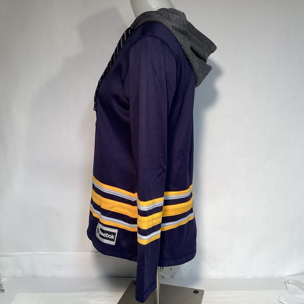 Reebok NHL Buffalo Sabers Hockey Jersey Hoodie Women’s Size Medium - Picture 7 of 14